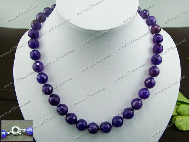 faceted amethyst necklace