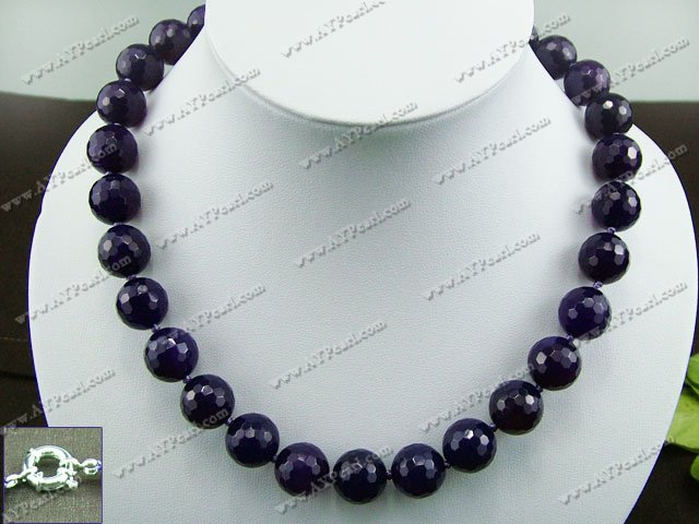 faceted amethyst necklace