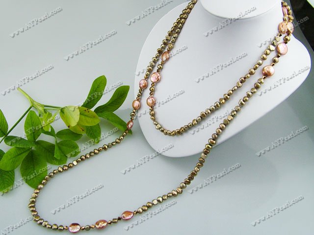 coin pearl crystal necklace