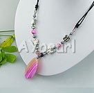 Wholesale Gemstone Jewelry-dyed pearl agate necklace