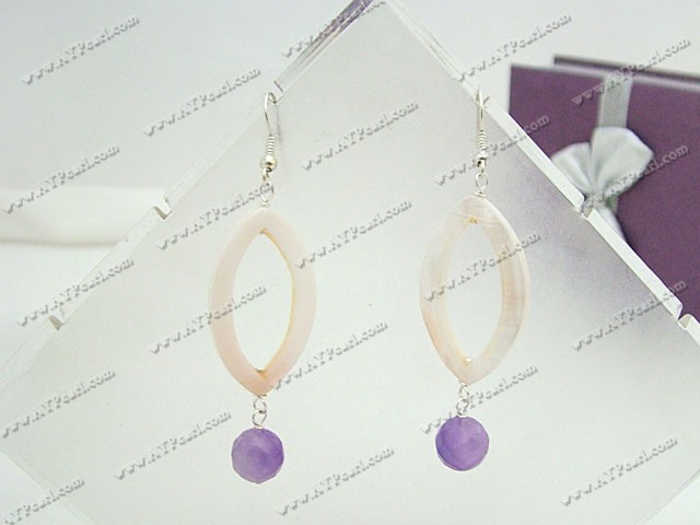 amethyst shell earrings