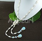 pearl crystal opal necklace