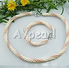 Wholesale Set Jewelry-weaved pearl sets