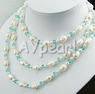 pearl crystal necklace