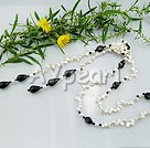 Wholesale pearl black agate necklace