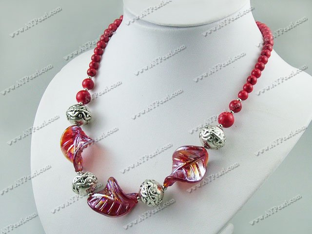 alaqueca coloured glaze necklace