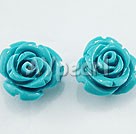 turquoise rose studs