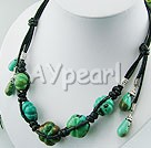 natural turquoise pumpkin necklace