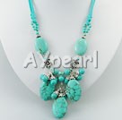 burst pattern turquoise necklace