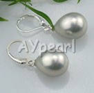 Wholesale drop shaped seshell pearl earrings