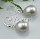 drop shaped seshell pearl earrings