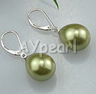 Wholesale drop shaped seshell pearl earrings