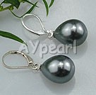 drop shaped seshell pearl earrings