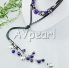 pearl agate amethyst necklace