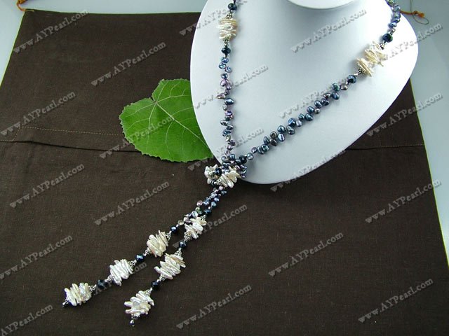 pearl crystal necklace