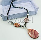 black pearl red jasper necklace