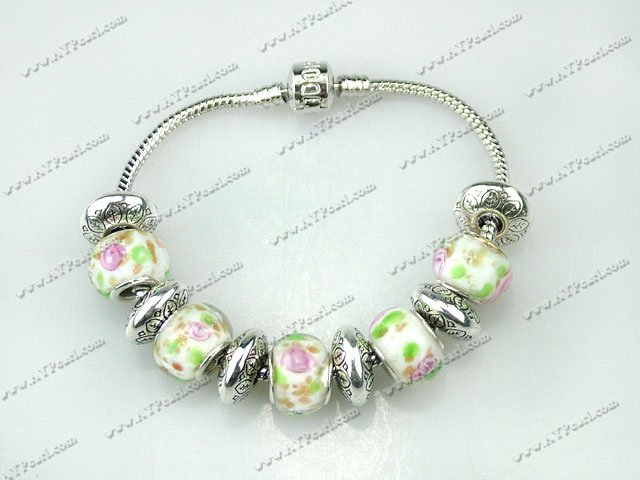 charm colored glaze bracelet