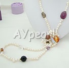 baroque pearl multi-stone necklace