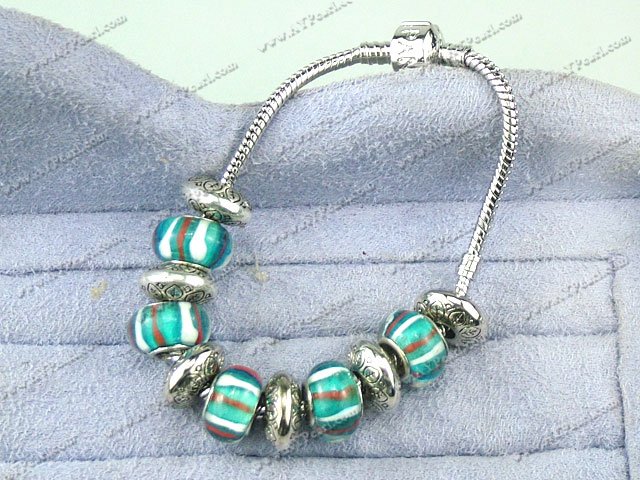 charm colored glaze bracelet