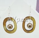 acrylic pearl shell earrings