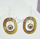 acrylic pearl shell earrings