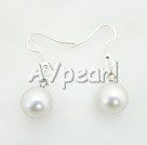 Austrian crystal seashell bead earrings