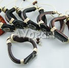 Wholesale Other Jewelry-bull bone leather string bracelet(6 pcs)