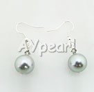 Austrian crystal seashell bead earrings