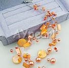 Discount acrylic pearl shell necklace