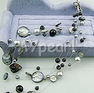 akryl pärla skal halsband