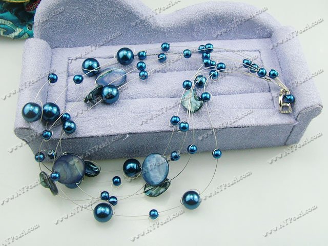 acrylic pearl shell necklace