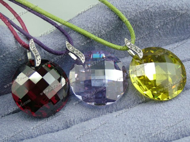 three-color zircon pendant(3 pieces)