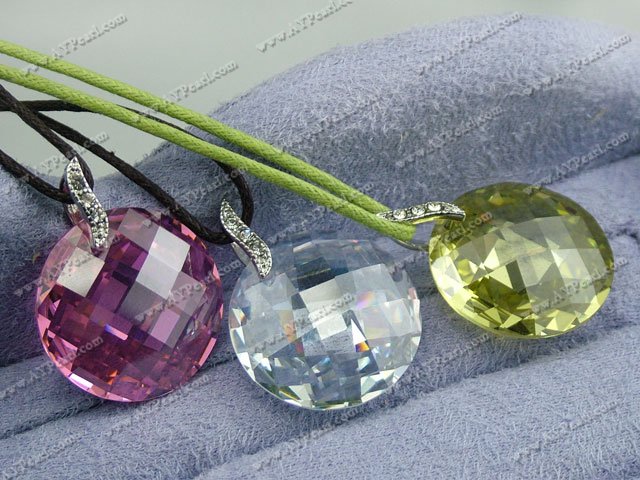 three-color zircon pendant(3 pieces)