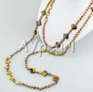 Wholesale pearl shell tiger eye necklace