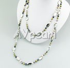 Wholesale pearl faceted black lip shell necklace