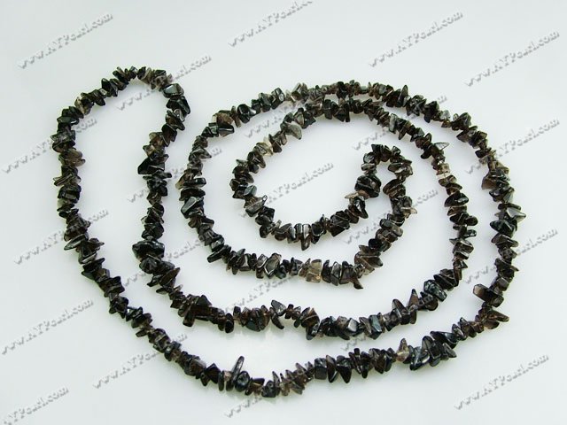 irregular natural smoky quartz necklace 