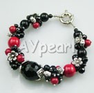 Wholesale Gemstone Bracelet-black agate red alaqueca bracelet