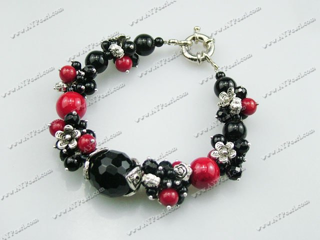 black agate red alaqueca bracelet