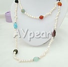 baroque pearl multi-stone necklace
