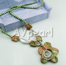 pearl unakite necklace