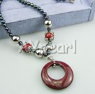 black pearl red jasper necklace