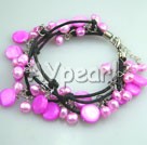 Wholesale pink pearl shell bracelet