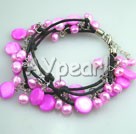 Wholesale pink pearl shell bracelet