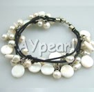 white pearl shell bracelet