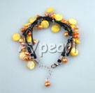 Wholesale yellow pearl shell bracelet