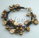 Wholesale brown pearl shell bracelet