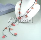 red pearl shell necklace
