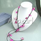 Wholesale pink pearl shell necklace