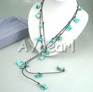 Wholesale blue pearl shell necklace