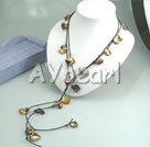 Wholesale brown pearl shell necklace